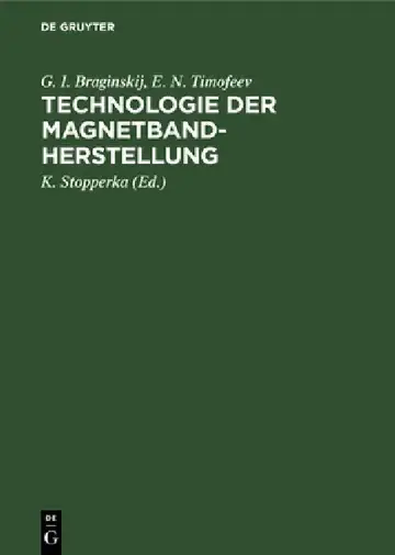 Cover of Technologie Der Magnetbandherstellung