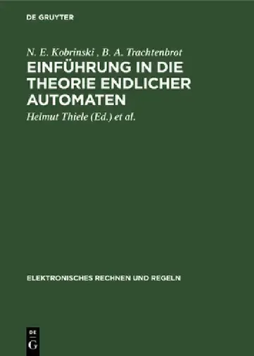 Cover of Einführung in Die Theorie Endlicher Automaten
