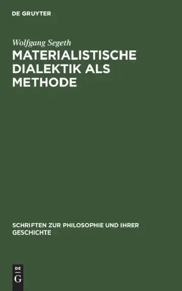 Cover of Materialistische Dialektik ALS Methode