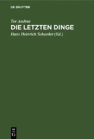 Cover of Die Letzten Dinge