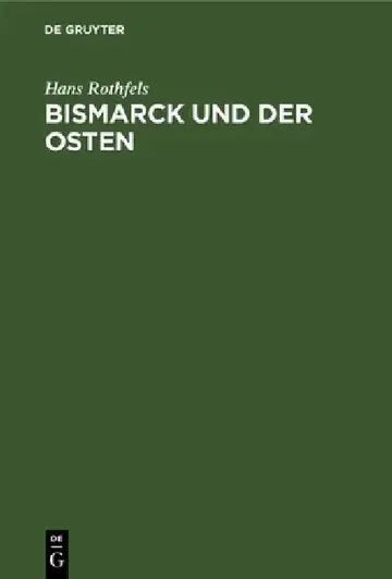 Cover of Bismarck Und Der Osten