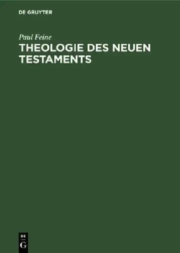 Cover of Theologie Des Neuen Testaments