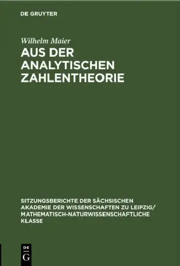 Cover of Aus Der Analytischen Zahlentheorie