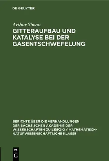 Cover of Gitteraufbau Und Katalyse Bei Der Gasentschwefelung