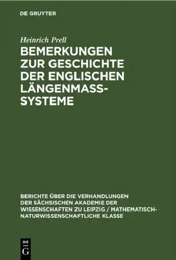 Cover of Bemerkungen Zur Geschichte Der Englischen Längenmass-Systeme