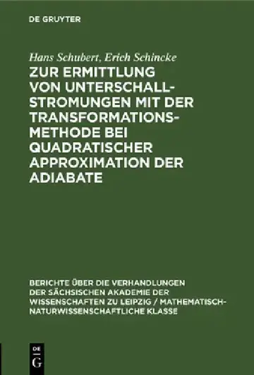 Cover of Zur Ermittlung Von Unterschallstromungen Mit Der Transformationsmethode Bei Quadratischer Approximation Der Adiabate