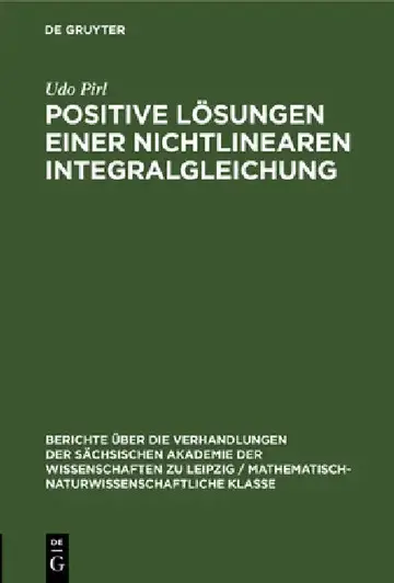 Cover of Positive Lösungen Einer Nichtlinearen Integralgleichung