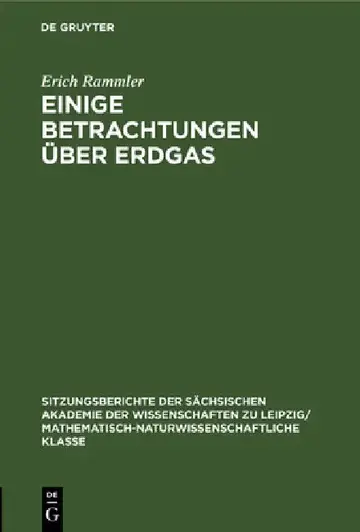 Cover of Einige Betrachtungen Über Erdgas