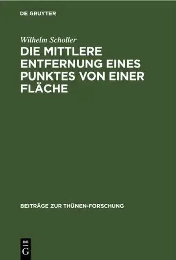 Cover of Die Mittlere Entfernung Eines Punktes Von Einer Fläche