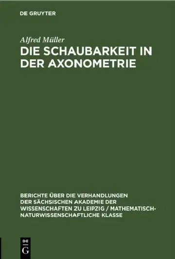 Cover of Die Schaubarkeit in Der Axonometrie