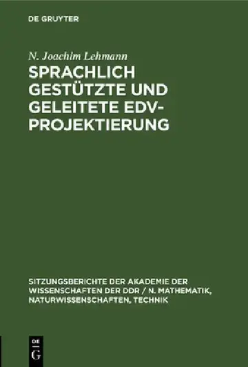 Cover of Sprachlich Gestützte Und Geleitete Edv-Projektierung