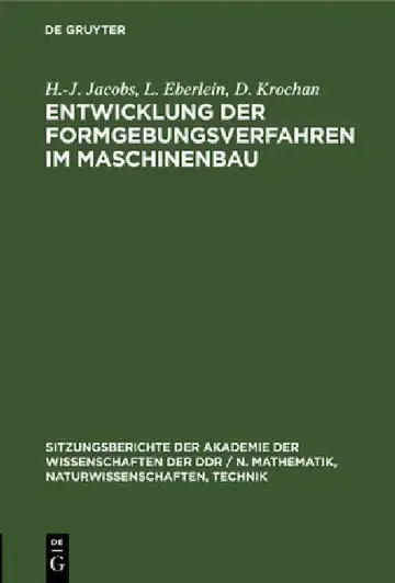 Cover of Entwicklung Der Formgebungsverfahren Im Maschinenbau