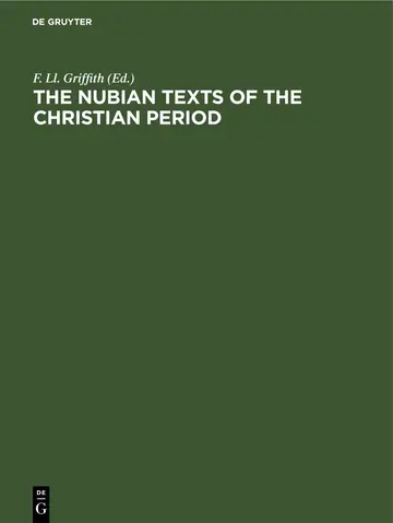 Cover of The Nubian Texts of the Christian Period