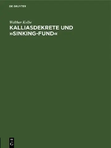 Cover of Kalliasdekrete Und »Sinking-Fund«