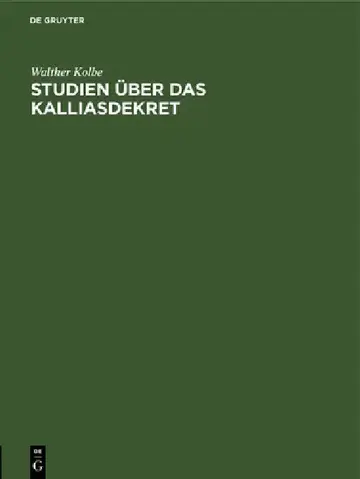 Cover of Studien Über Das Kalliasdekret