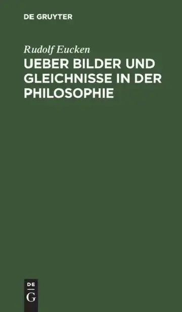 Cover of Ueber Bilder Und Gleichnisse in Der Philosophie