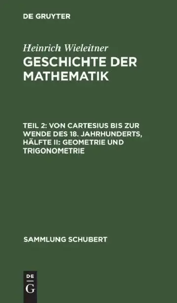Cover of Von Cartesius Bis Zur Wende Des 18. Jahrhunderts, Hälfte II