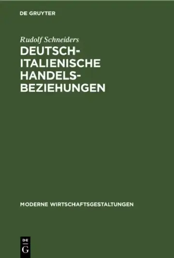 Cover of Deutsch-Italienische Handelsbeziehungen