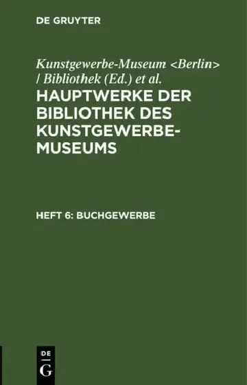 Cover of Buchgewerbe