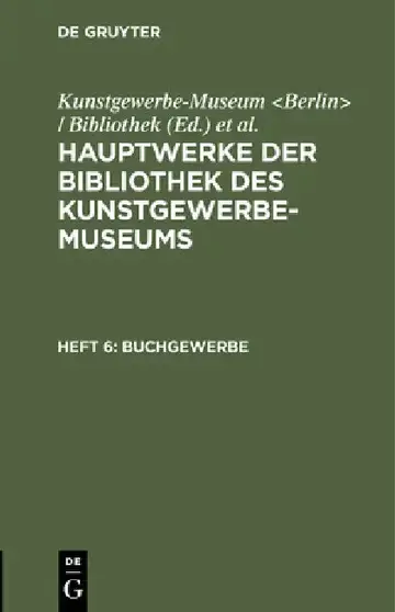 Cover of Buchgewerbe