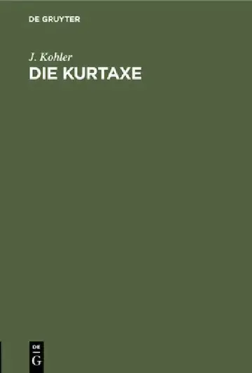 Cover of Die Kurtaxe