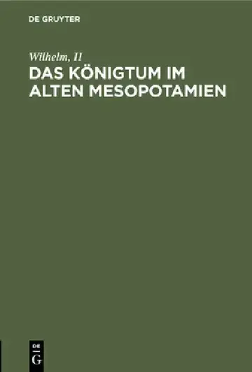 Cover of Das Königtum Im Alten Mesopotamien