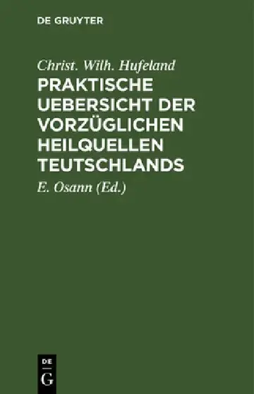Cover of Praktische Uebersicht Der Vorzüglichen Heilquellen Teutschlands