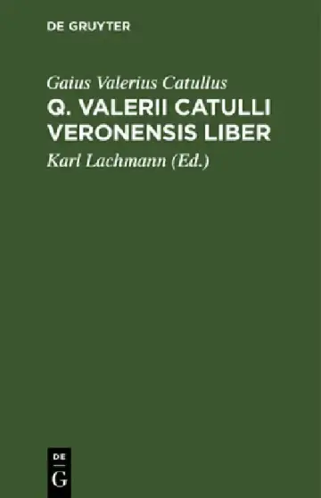 Cover of Q. Valerii Catulli Veronensis Liber