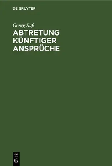 Cover of Abtretung Künftiger Ansprüche