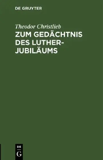 Cover of Zum Gedächtnis Des Luther-Jubiläums