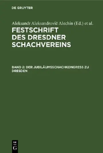 Cover of Der Jubiläumsschachkongreß Zu Dresden