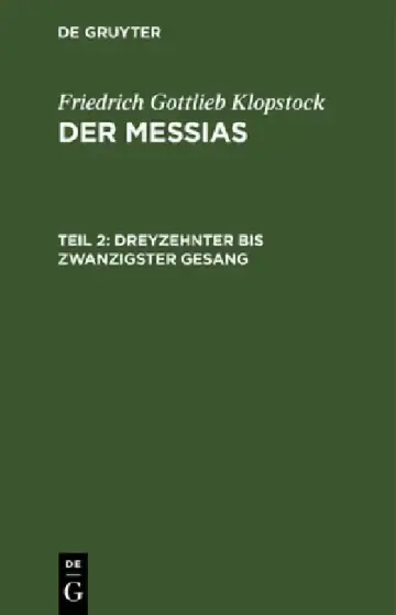 Cover of Dreyzehnter Bis Zwanzigster Gesang