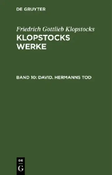 Cover of David. Hermanns Tod