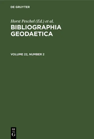 Cover of Bibliographia Geodaetica. Volume 22, Number 2