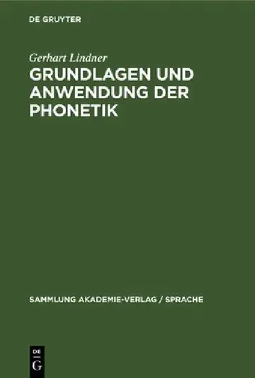 Cover of Grundlagen Und Anwendung Der Phonetik