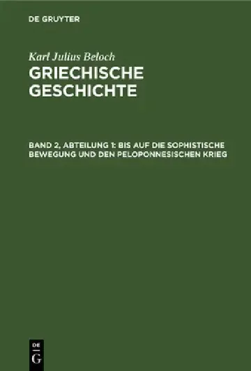 Cover of Bis Auf Die Sophistische Bewegung Und Den Peloponnesischen Krieg