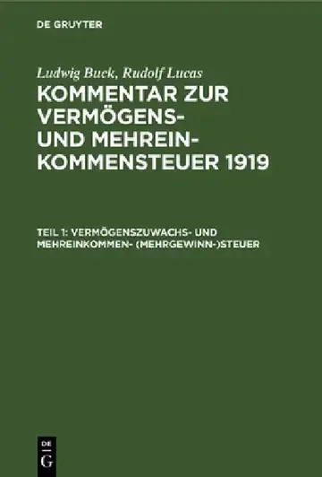 Cover of Vermögenszuwachs- Und Mehreinkommen- (Mehrgewinn-)Steuer
