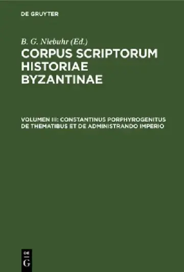 Cover of Constantinus Porphyrogenitus de Thematibus Et de Administrando Imperio
