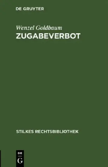 Cover of Zugabeverbot