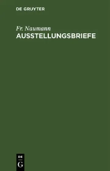 Cover of Ausstellungsbriefe