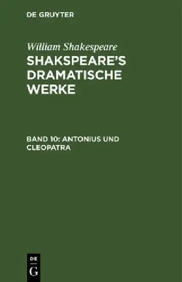 Cover of Antonius Und Cleopatra