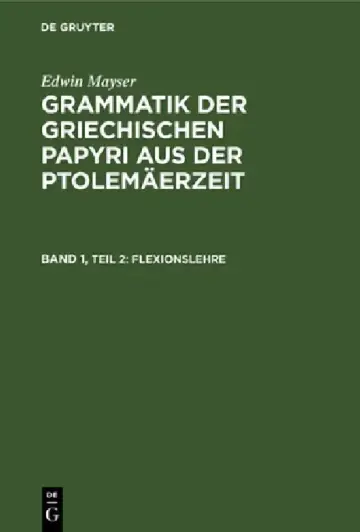 Cover of Flexionslehre