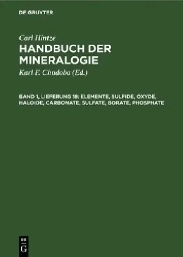 Cover of Elemente, Sulfide, Oxyde, Haloide, Carbonate, Sulfate, Borate, Phosphate