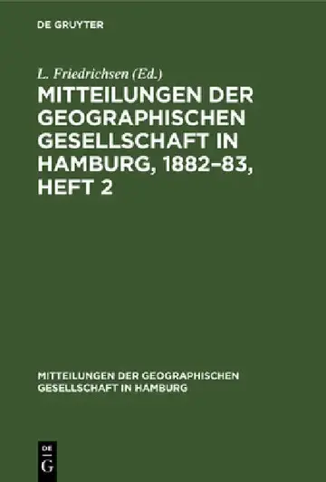 Cover of Mitteilungen der Geographischen Gesellschaft in Hamburg, 1882-83, Heft 2