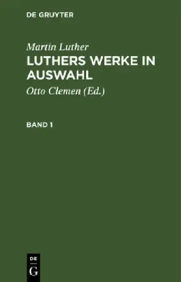 Cover of Luthers Werke in Auswahl