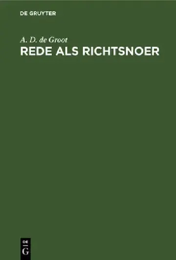 Cover of Rede als richtsnoer