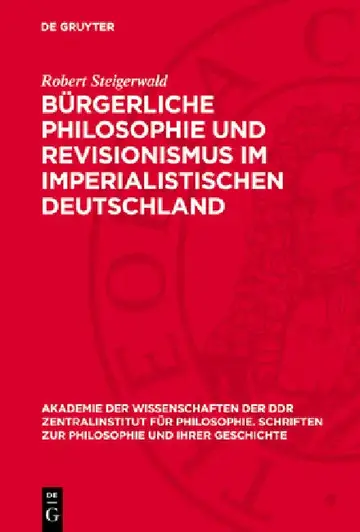 Cover of Bürgerliche Philosophie Und Revisionismus Im Imperialistischen Deutschland