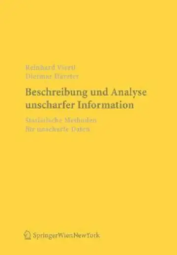 Cover of Beschreibung Und Analyse Unscharfer Information
