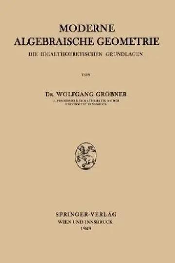 Cover of Moderne Algebraische Geometrie