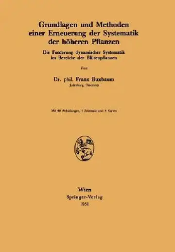 Cover of Grundlagen Und Methoden Einer Erneuerung Der Systematik Der Höheren Pflanzen